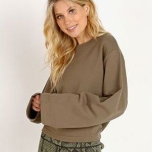 Varley Weymouth Olive Green Sweatshirt